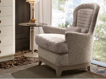 OLIVER - Fabric armchair with armrests by A.R. Arredamenti - view 2